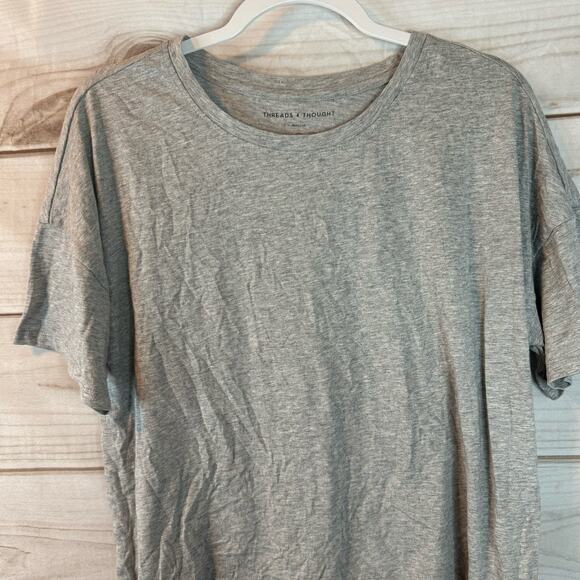 Threads 4 Thought ReActive Gray Crew Neck Short Sleeve T-Shirt Size Medium - Picture 2 of 7